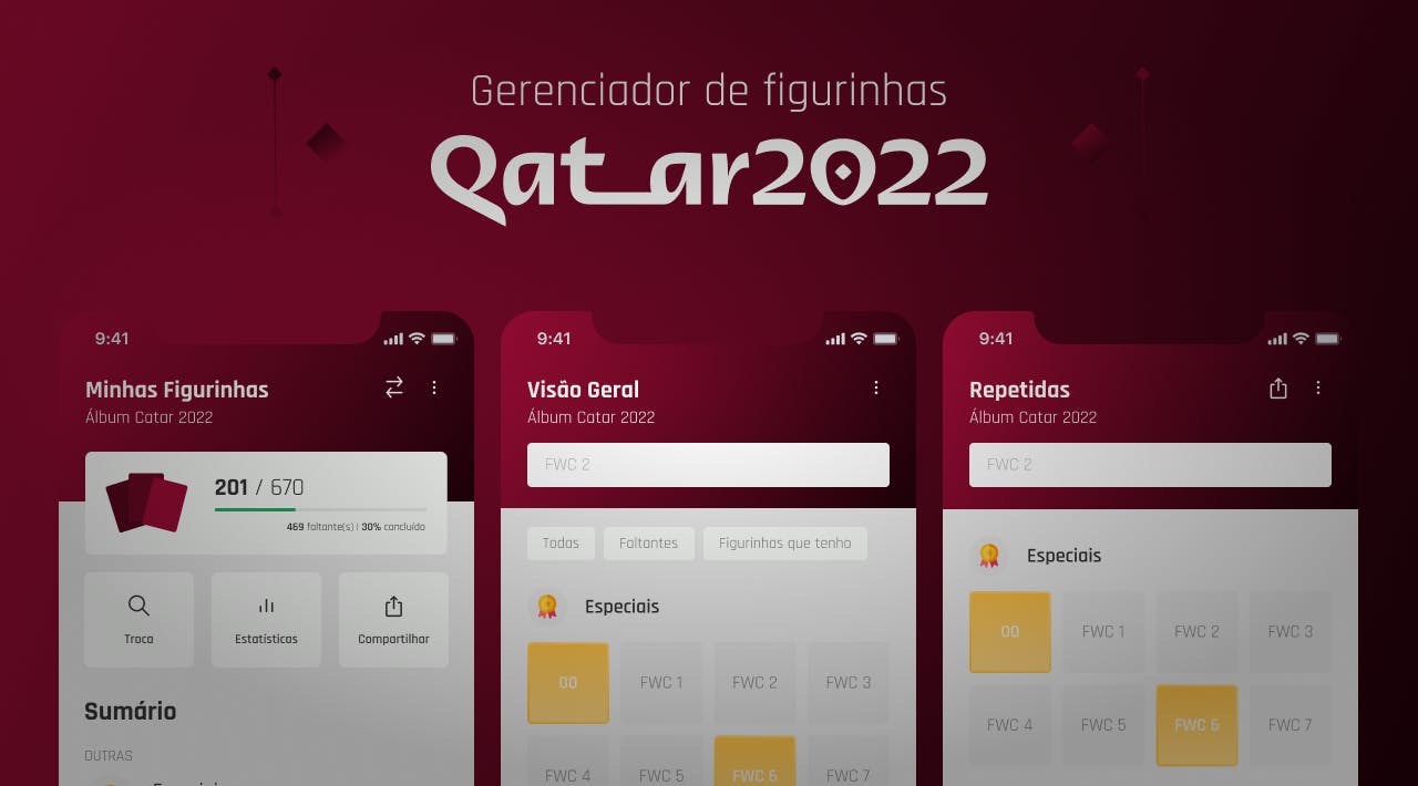 Capa do projeto Qatar 2022 - Stikers