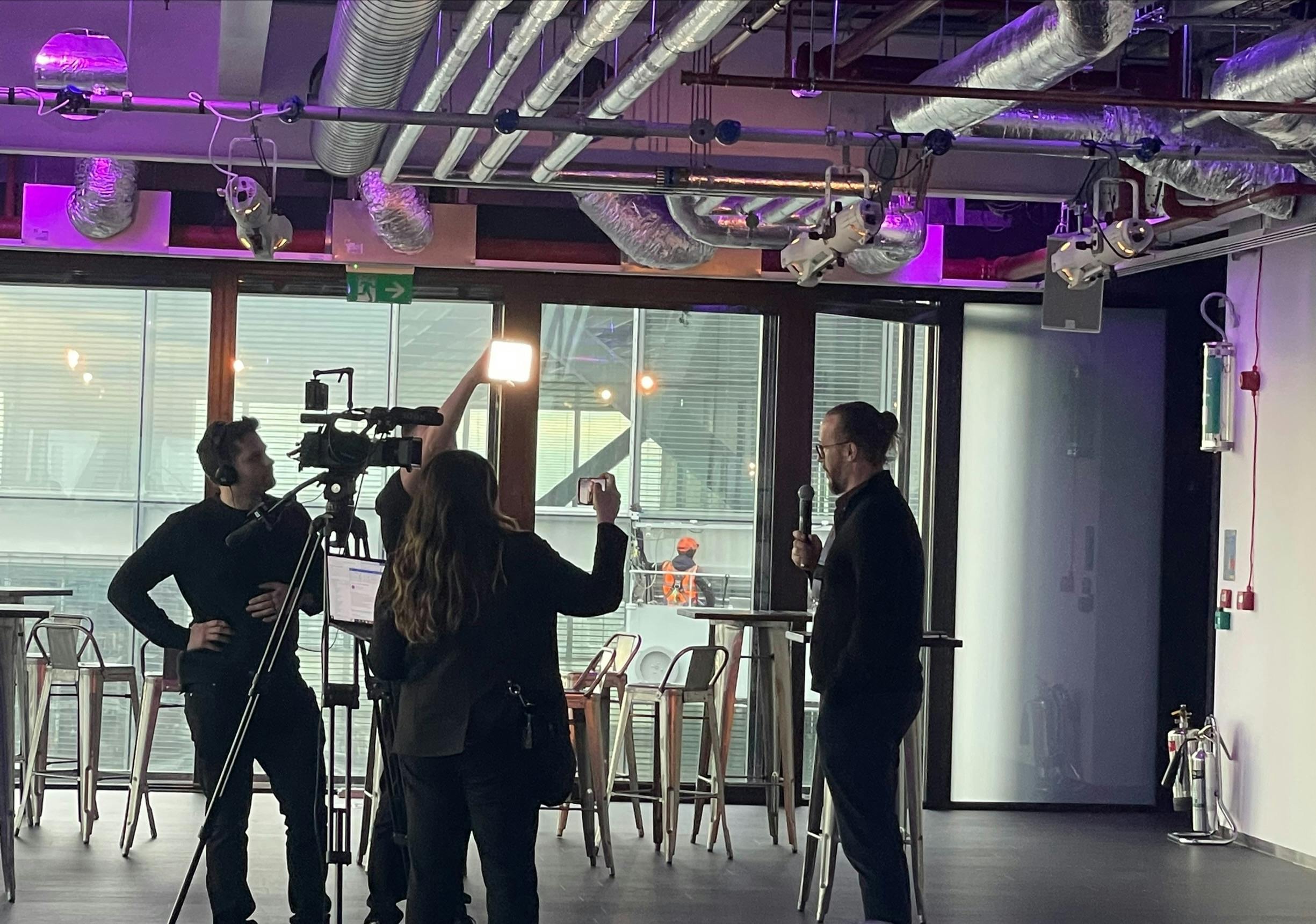 Answering questions during an internal ‘What do you do?’ spotlight interview