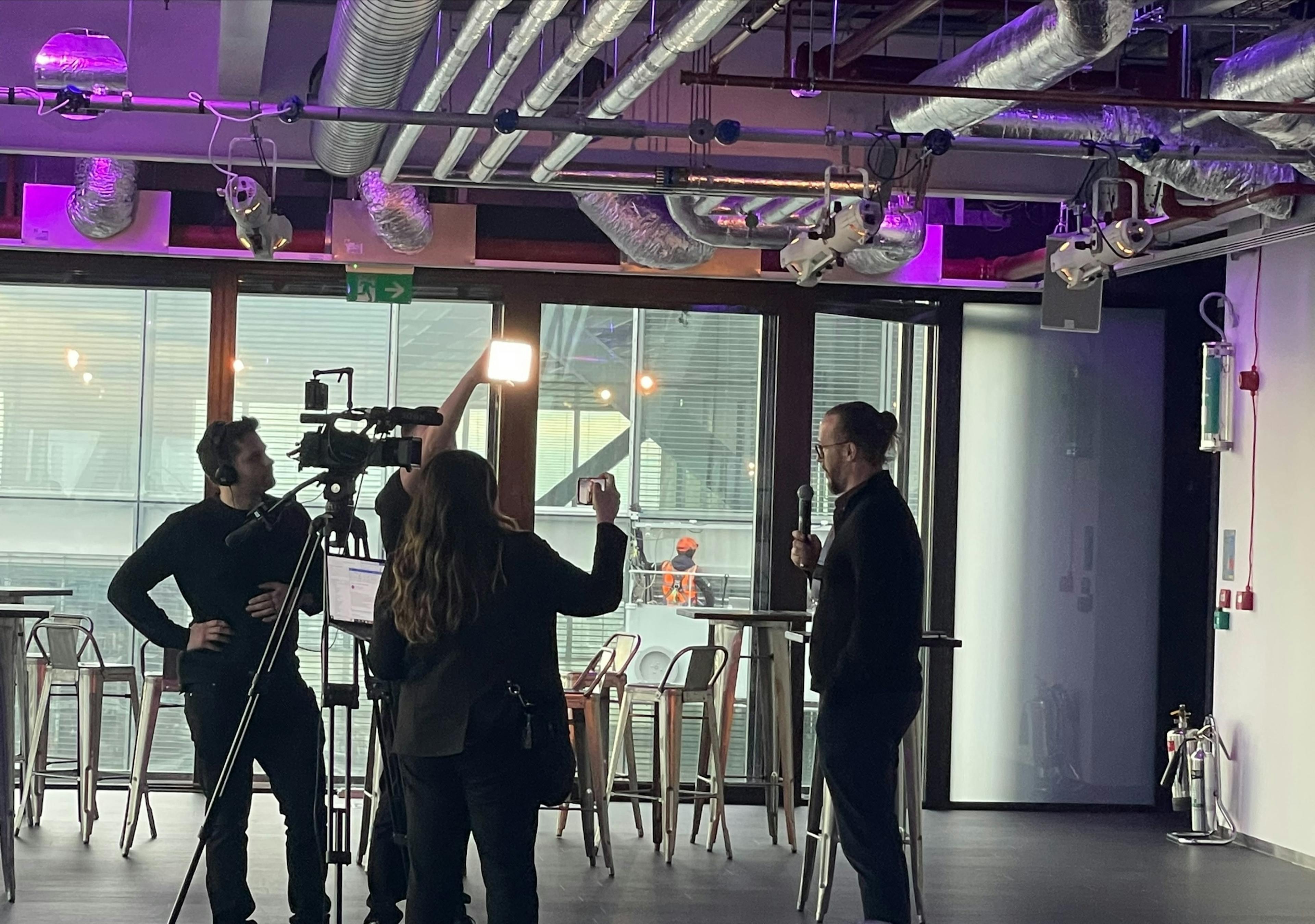 Answering questions during an internal ‘What do you do?’ spotlight interview