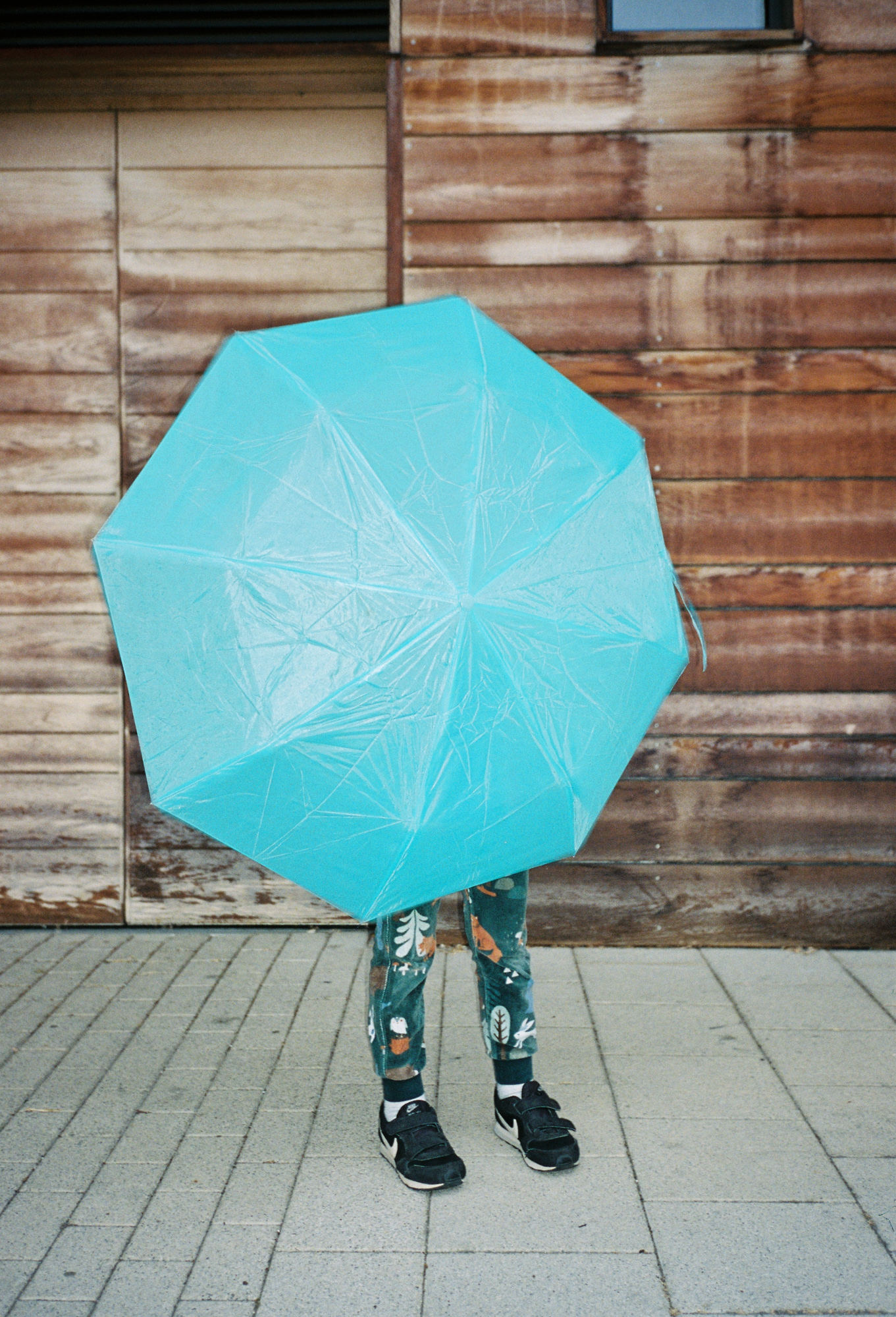 A kid with an Umbrella