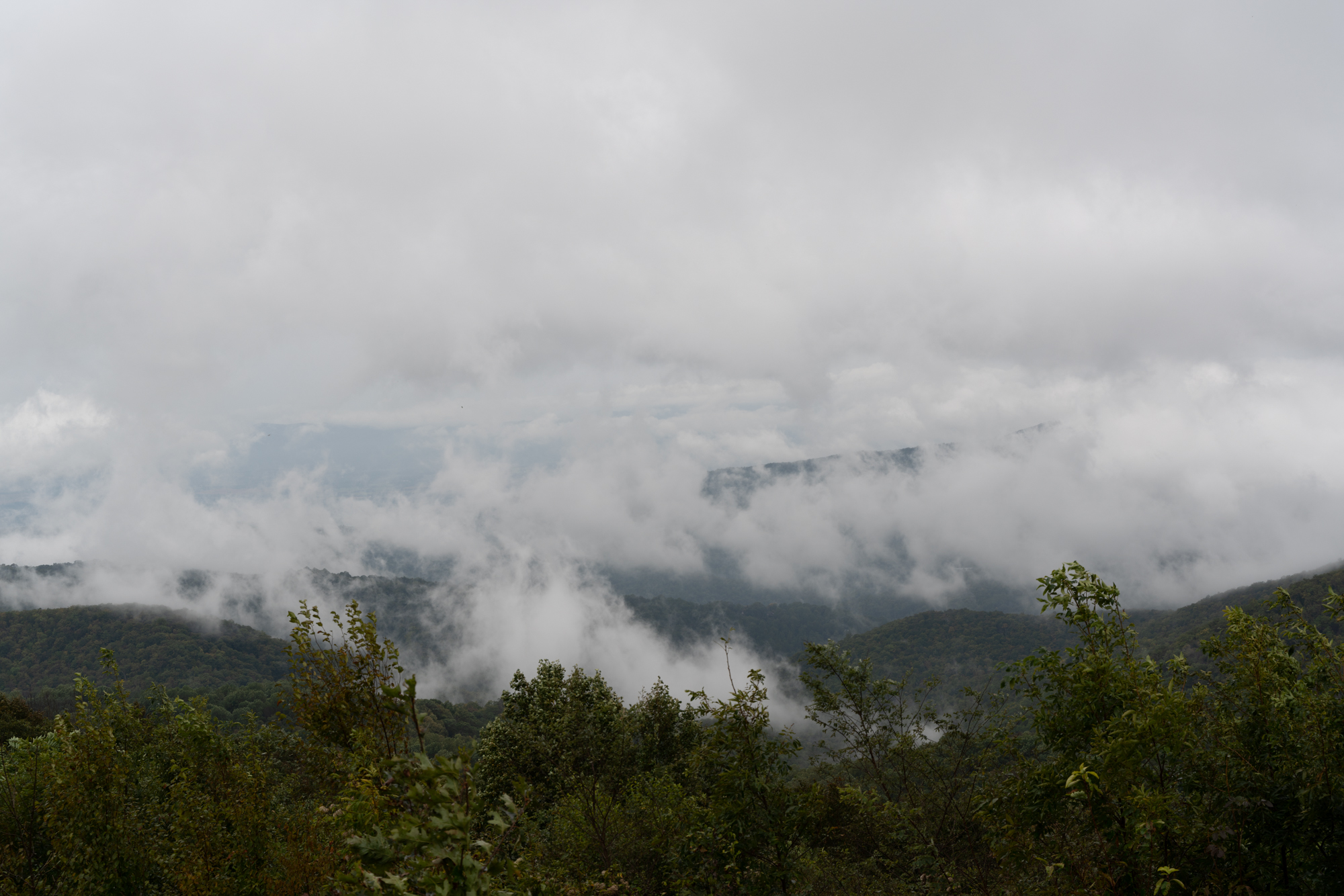 Clouds over a mountain