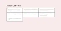 A ruled CSS grid with black lines on a pink background.