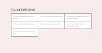 A ruled CSS grid with black lines on a pink background.