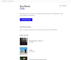 Buy Music Club is a place for creating and browsing lists of independent music purchasable on Bandcamp. A really well executed small project by Avalon Emerson, Jason Fellows and Shawn Reynaldo.
