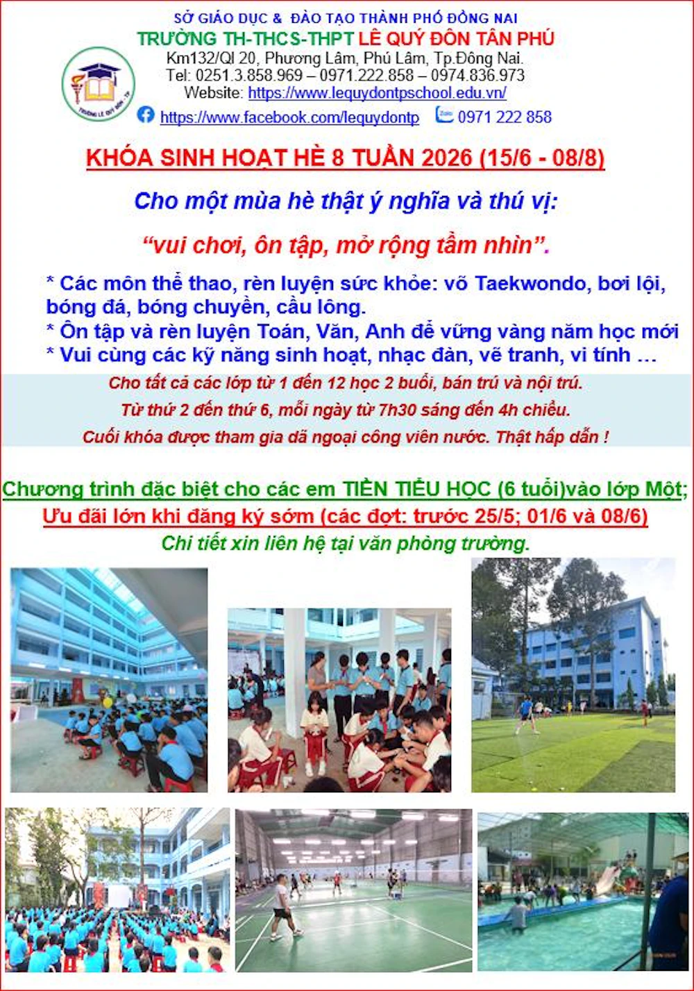 Thông báo chiêu sinh sinh hoạt hè 2026