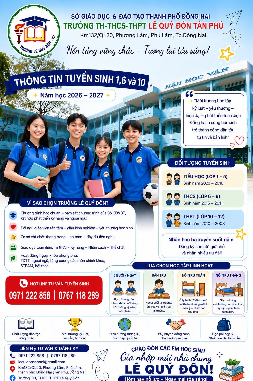 Thông báo tuyển sinh lớp 10 năm học 2026-2027
