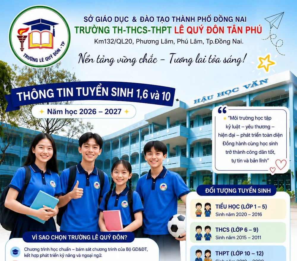 Thông báo tuyển sinh lớp 10 năm học 2026-2027