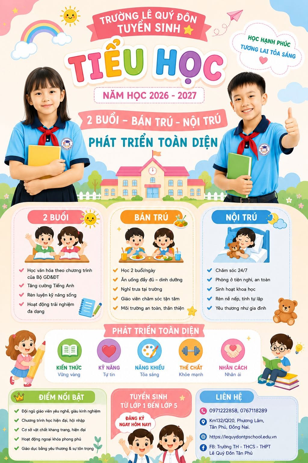 Thông báo tuyển sinh cấp Tiểu Học 2026-2027
