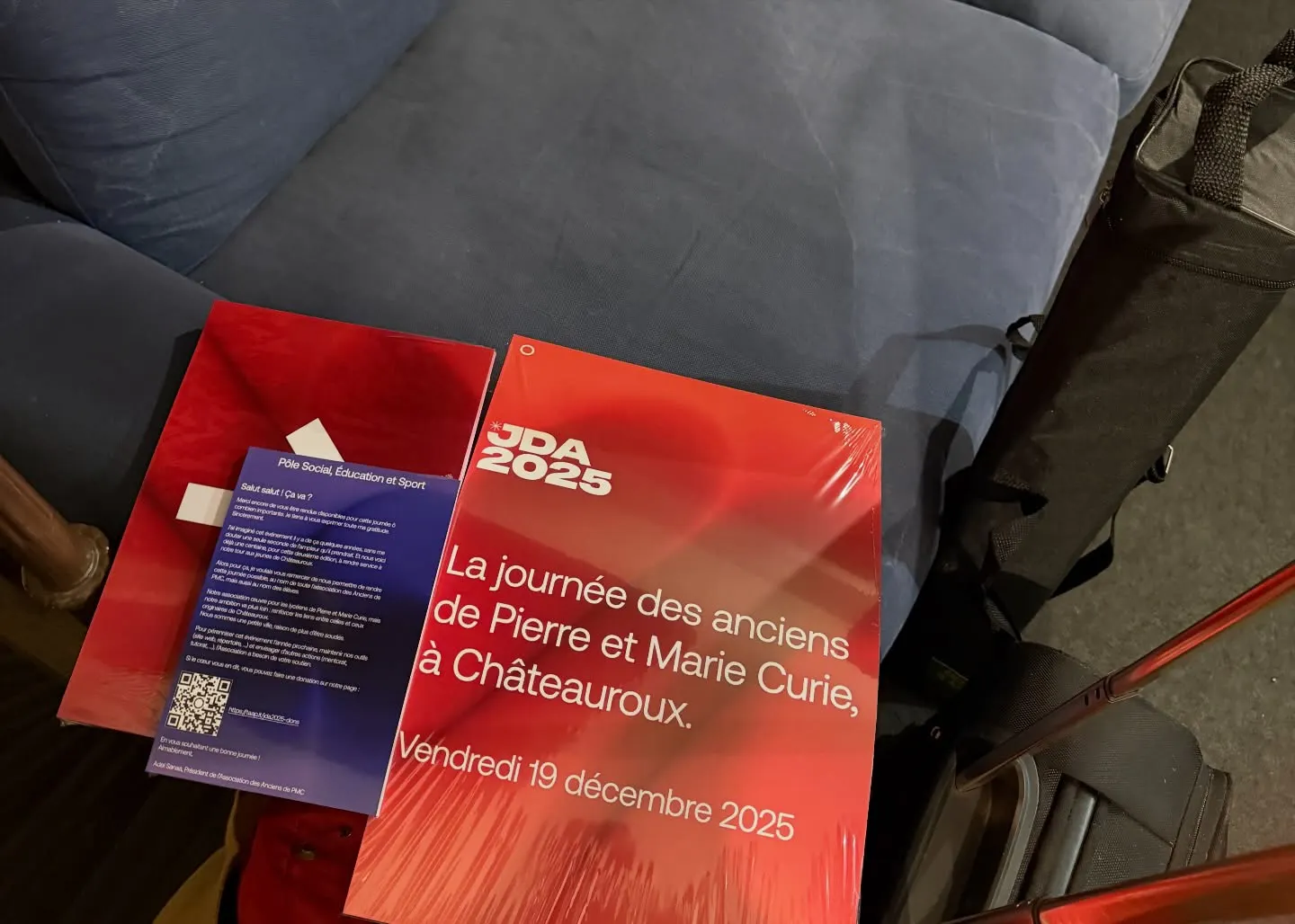 Les affiches de la journée : « La journée des anciens de Pierre et Marie Curie, à Châteauroux. Vendredi 19 décembre 2025 »