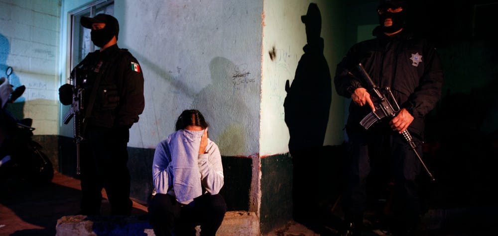 Arrestation d'une femme à Mexico