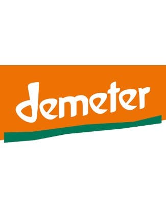 Logo  Demeter présent sur les bouteilles de vin issues de ce type d'agriculture