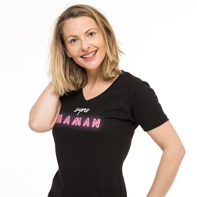 T-shirt super maman fabriqué en France.
