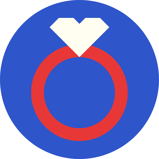Icone d'une bague de mariage.