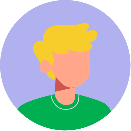 Icone d'un enfant blond..