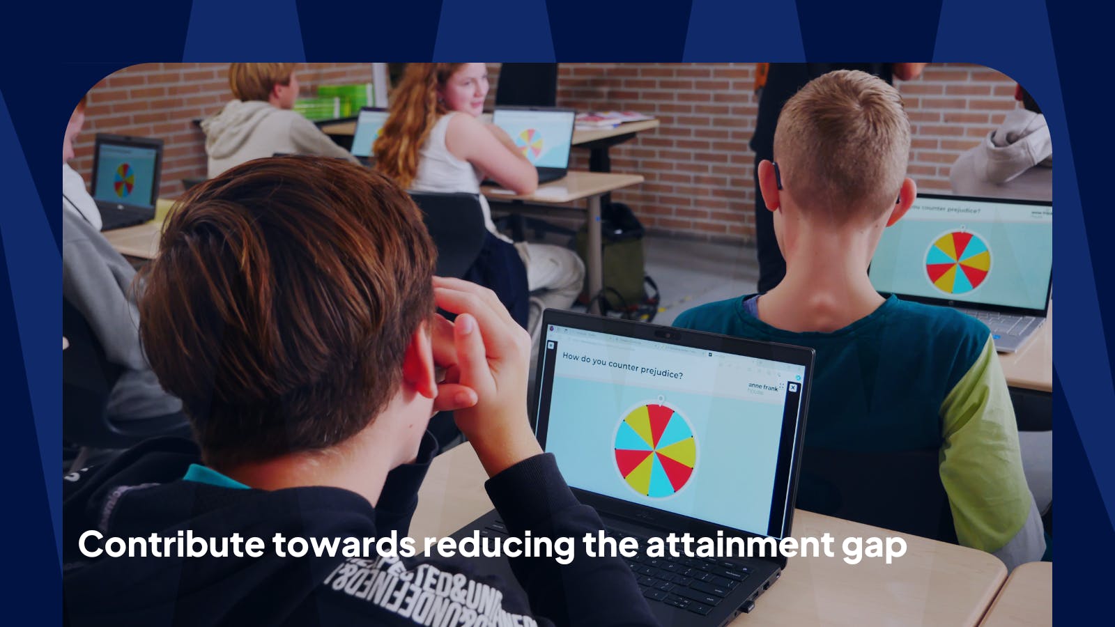 a classroom using digital tools to reduce the attainment gap