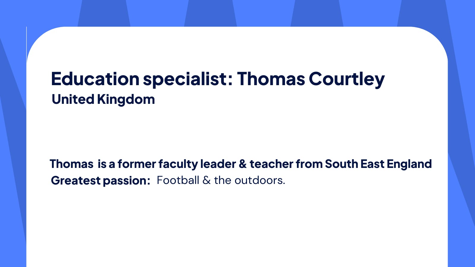 Cover image blog_ Meet Thomas Courtley, our inspiring Education Specialist for the UK - Part 2