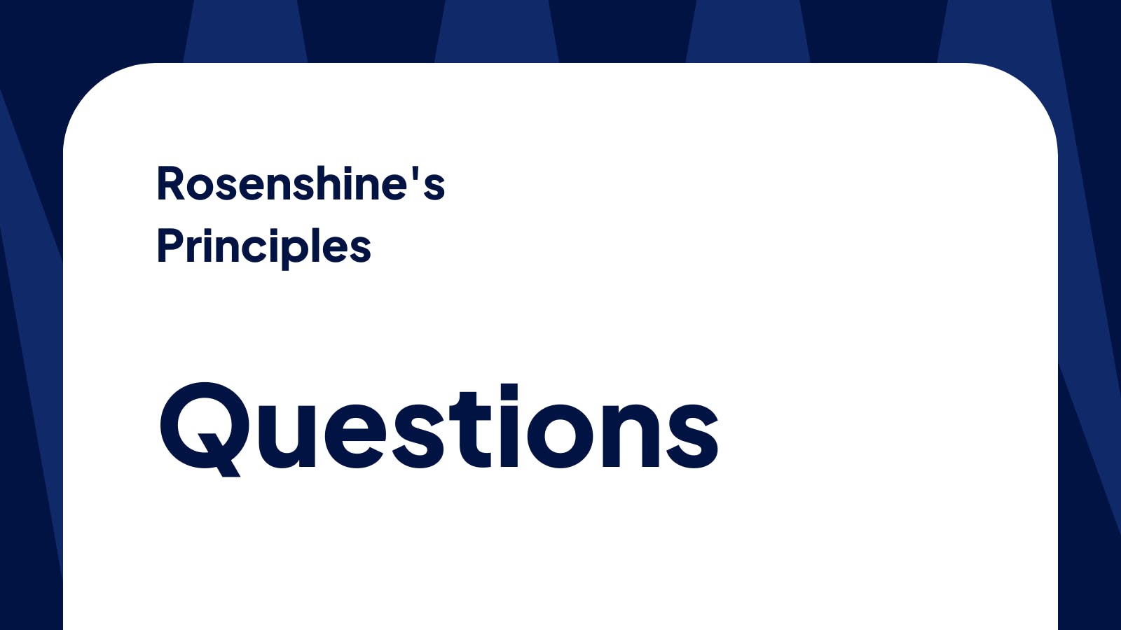 Cover image blog_ Effective ways to assess what your students know - applying Rosenshine's principles