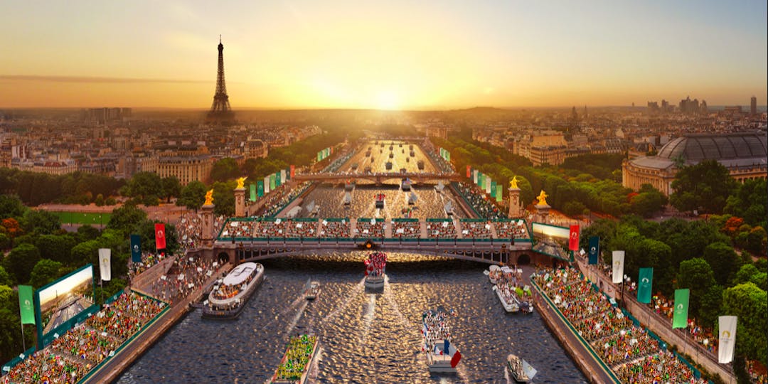 Vue d'artiste de la cérémonie d'ouverture des JO de Paris en 2024 (Ph: Paris 2024)