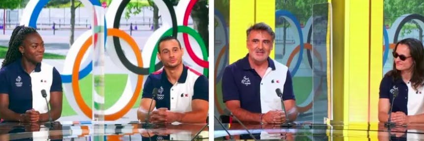 Les porte-drapeaux pour les jeux Olympiques et les jeux Paralympiques. (capture d'écran France 2)