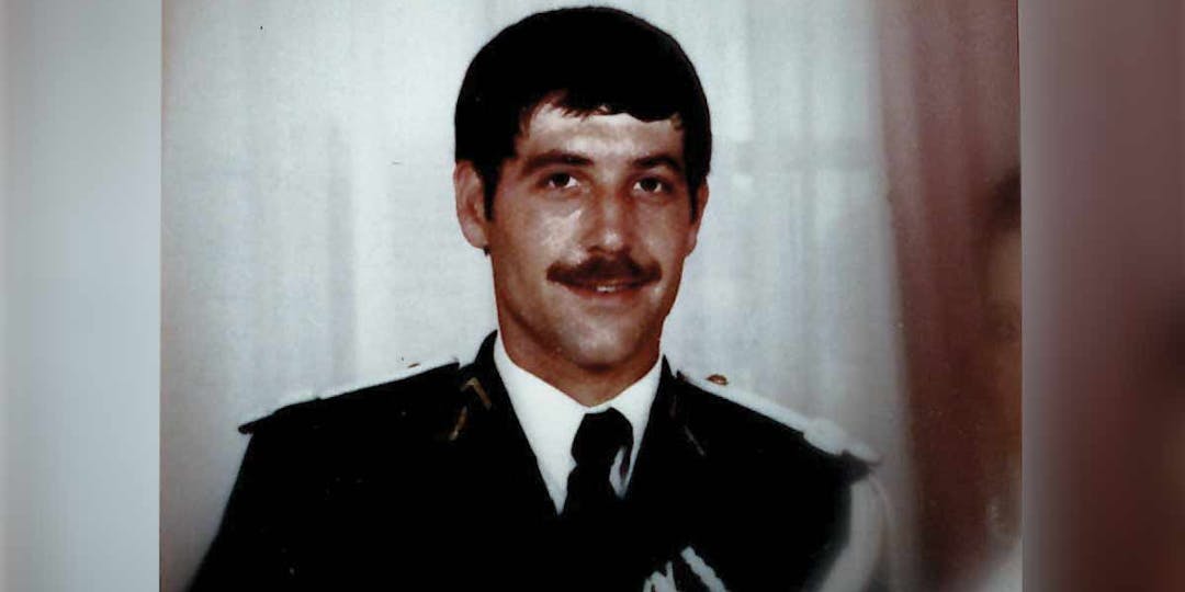 Le gendarme Roger Bushmann, mortellement blessé le 25 août 1987 près de Biscarosse. (Photo: collection privée).