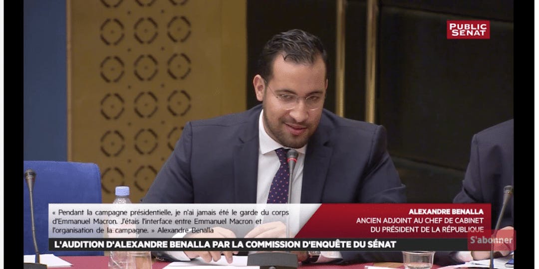 Alexandre Benalla devant la commission d'enquête du Sénat en janvier 2019 
