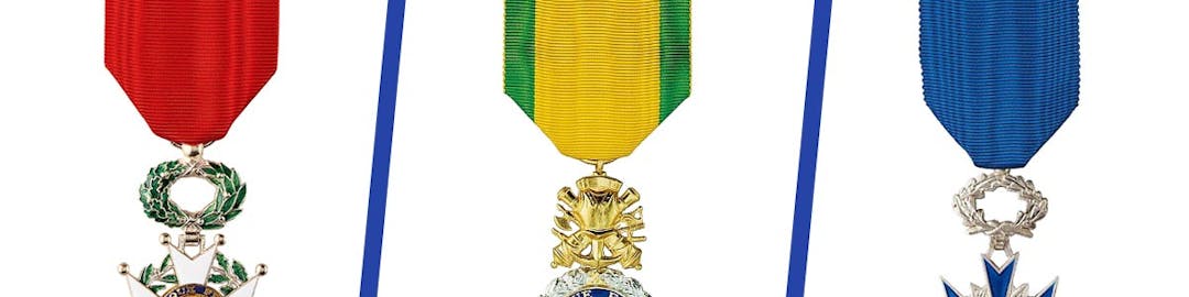 La Légion d'honneur, la Médaille militaire et de l'ordre national du Mérite. (Photos: Monnaie de Paris)