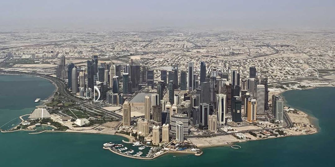 Vue aérienne de la ville de Doha, au Qatar. (Photo d'illustration - Photo: Flashpacker-travelguide/WikimediaCommons)