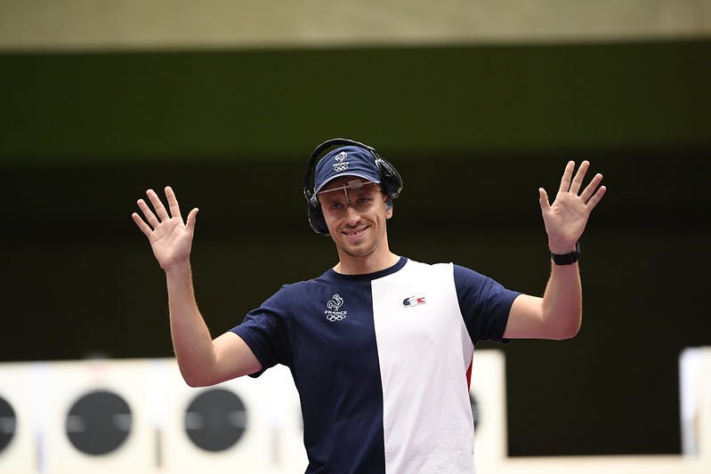 Jean Quiquampoix, champion olympique en pistolet de vitesse 25 mètres (crédit photo : CNOSF/KMSP)