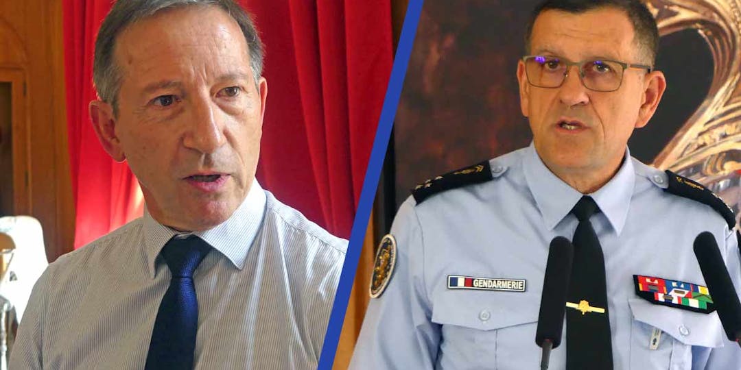 Le juge Jean-Michel Gentil et le général de corps d'armée Alain Pidoux, lors de la présentation du rapport d'activité 2022 de l'Inspection générale de la Gendarmerie nationale (IGGN), le 15 juin 2023 à Paris. (Photos: CSC/L'Essor)