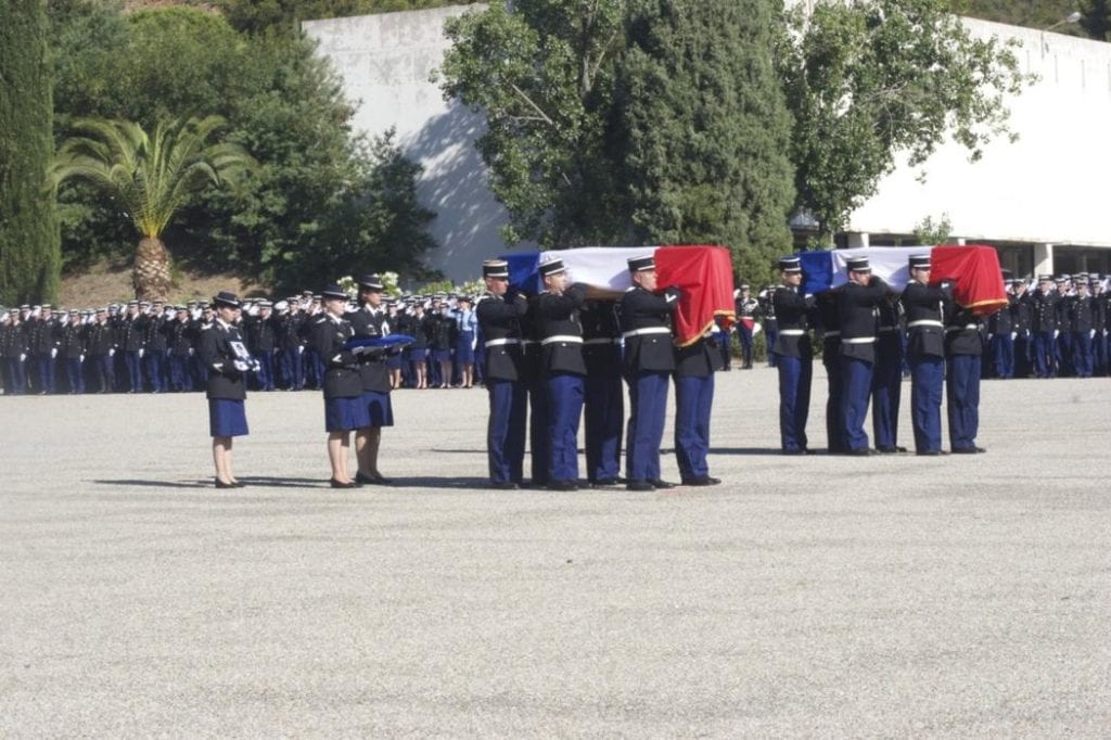 Hommage de la Nation aux deux gendarmes tuées à Collobrières (Photo Matthieu GUYOT/Essor)