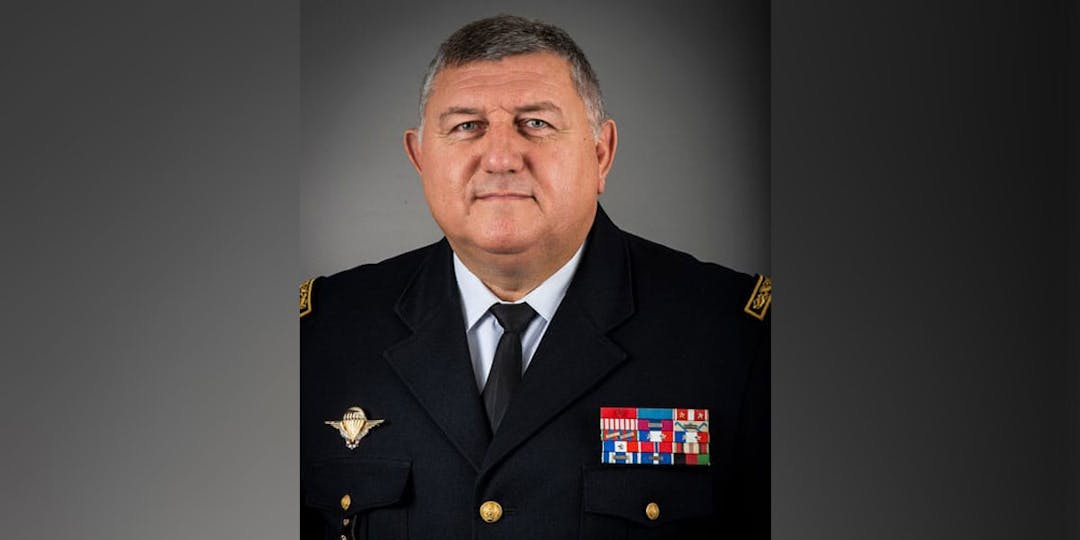 Le général de cors d'armée Olivier Kim, en 2018, alors qu'il commandait les réserves de la Gendarmerie. (Photo: Major Fabrice Balsamo/Gendarmerie nationale)