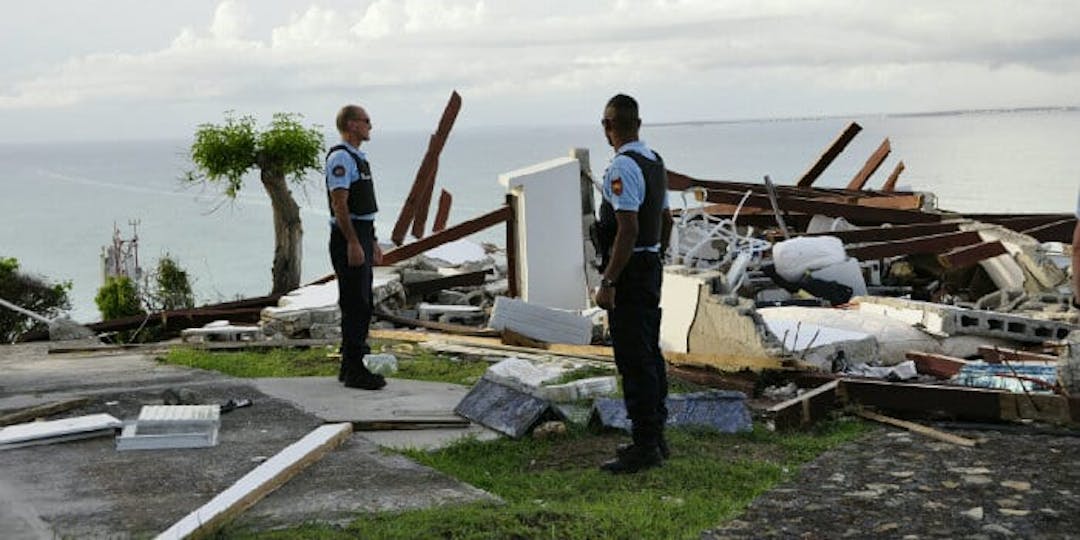 Des réservistes envoyés aux Antilles après le passage de l'ouragan Irma, en 2017. (Photo: Gendarmerie)