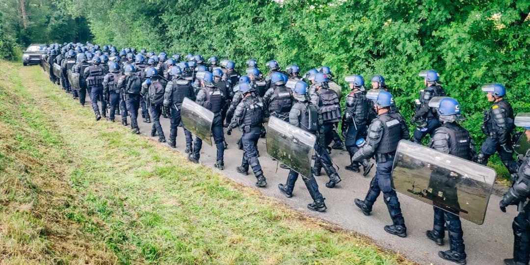 Déploiement de gendarmes mobiles lors d'une manifestation en zone rurale (Photo d'illustration)