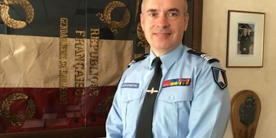 Le général de brigade Didier Rémond, alors colonel commandant la Gendarmerie de l'armement, nouveau chef du déparrtement de la sécurité nucléaire au ministère de la transition écologique   (Ph: M.GUYOT/ESSOR)