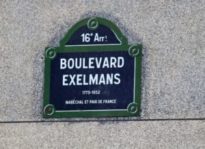 Panneau Boulevard Exelmans