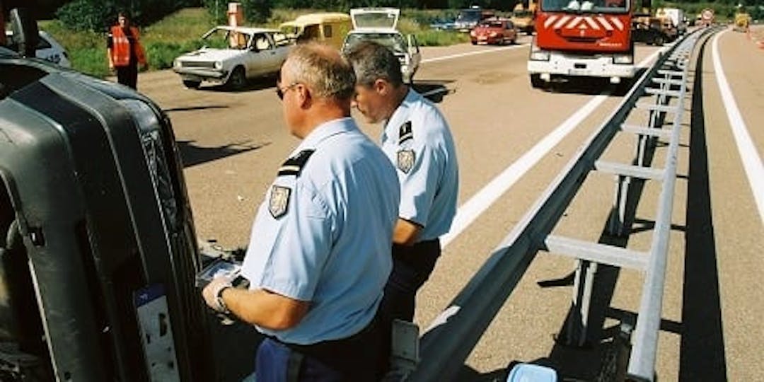 Constatations des enquêteurs durant un exercice de sécurité routière. (illustration)