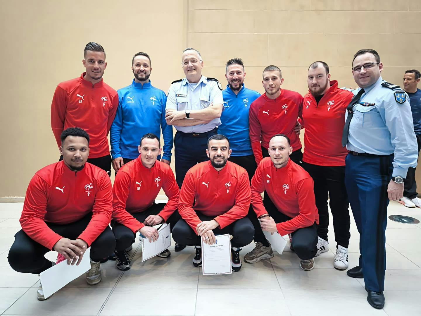 L'équipe de Futsal de la Gendarmerie est championne de France militaire (photo SNGF)