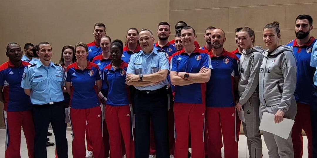 Les équipes de basket de la Gendarmerie ont été distinguées lors de cette cérémonie (photo : SNGBB)
