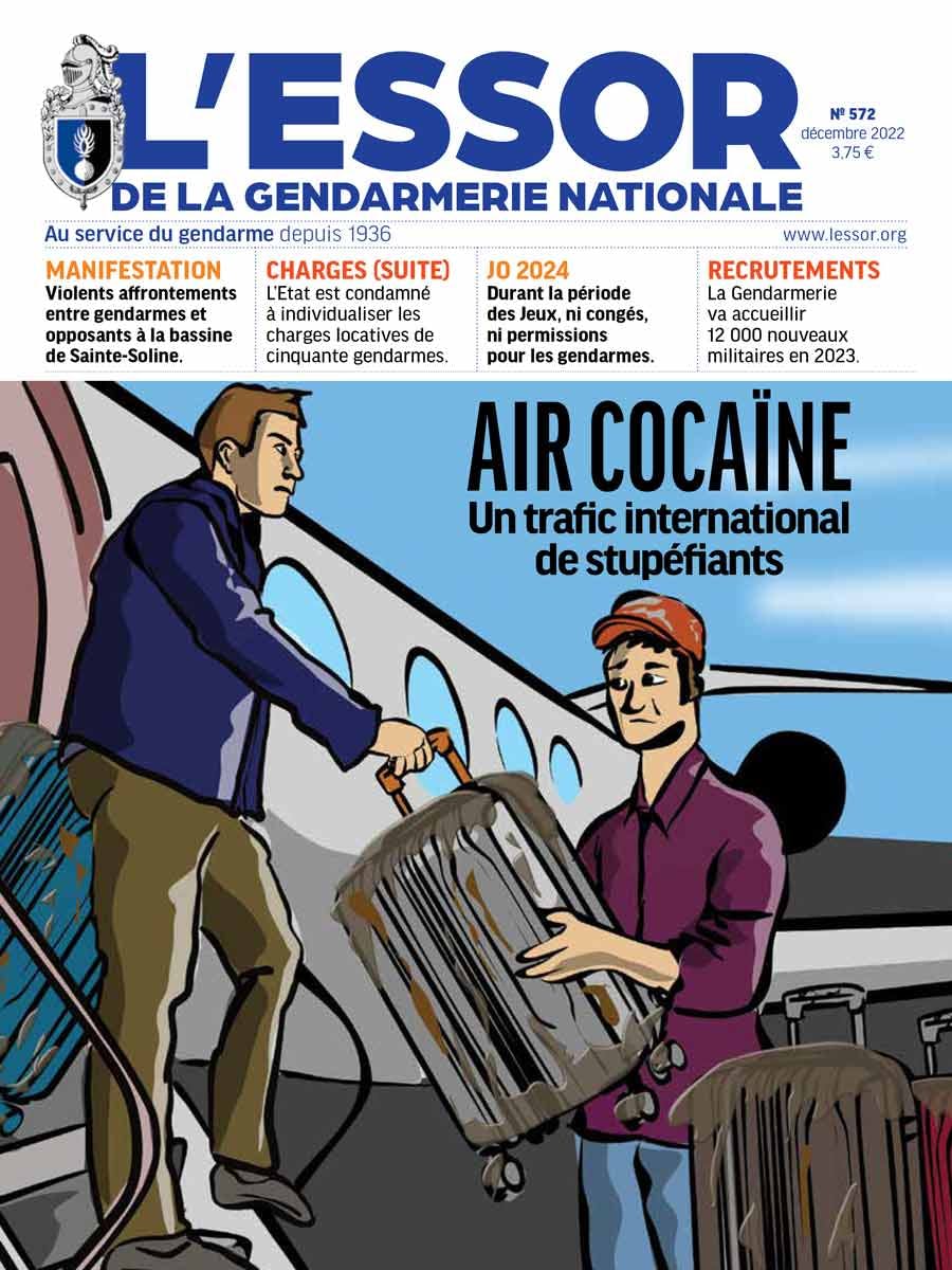 Une de L'Essor de la Gendarmerie n°572, publié en décembre 2022.