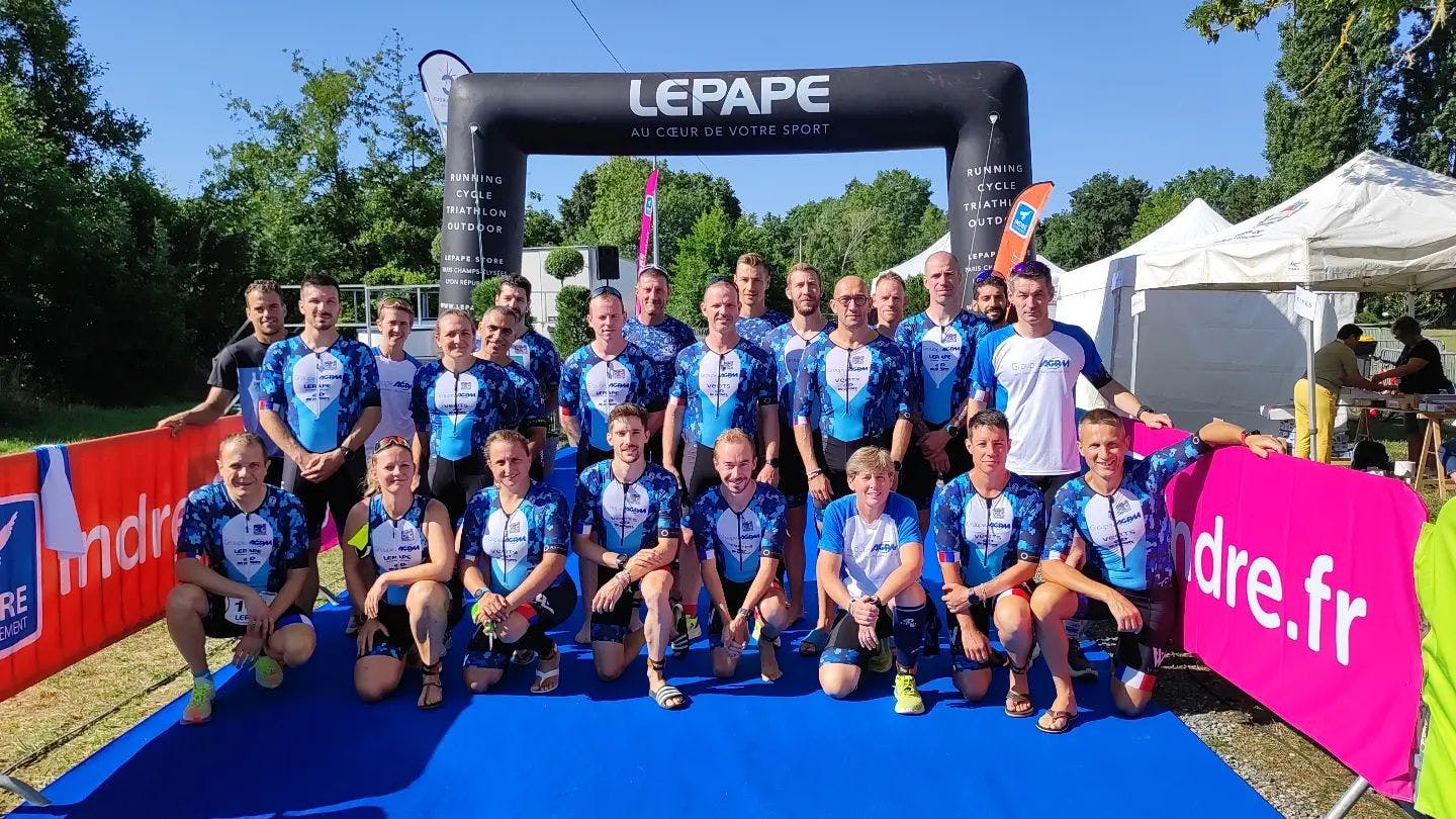 Les athlètes de l'Association Sportif Triathlon de la Gendarmerie (ASTG).