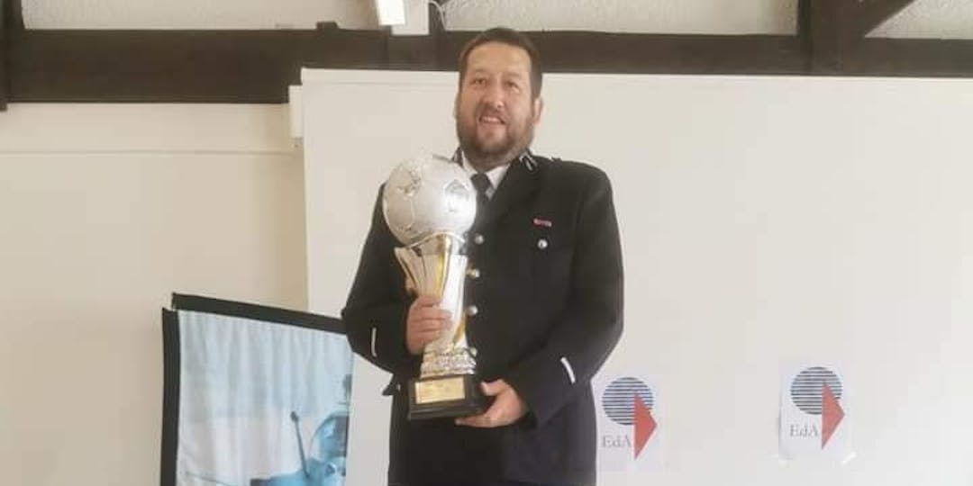 Laurent Affagard a remporté trois titre de champion de France militaire avec l'équipe masculine de la gendarmerie (photo : Sélection nationale gendarmerie futsal)