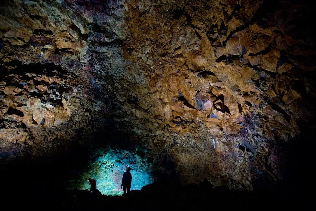Shadows Inside the Volcano Iceland