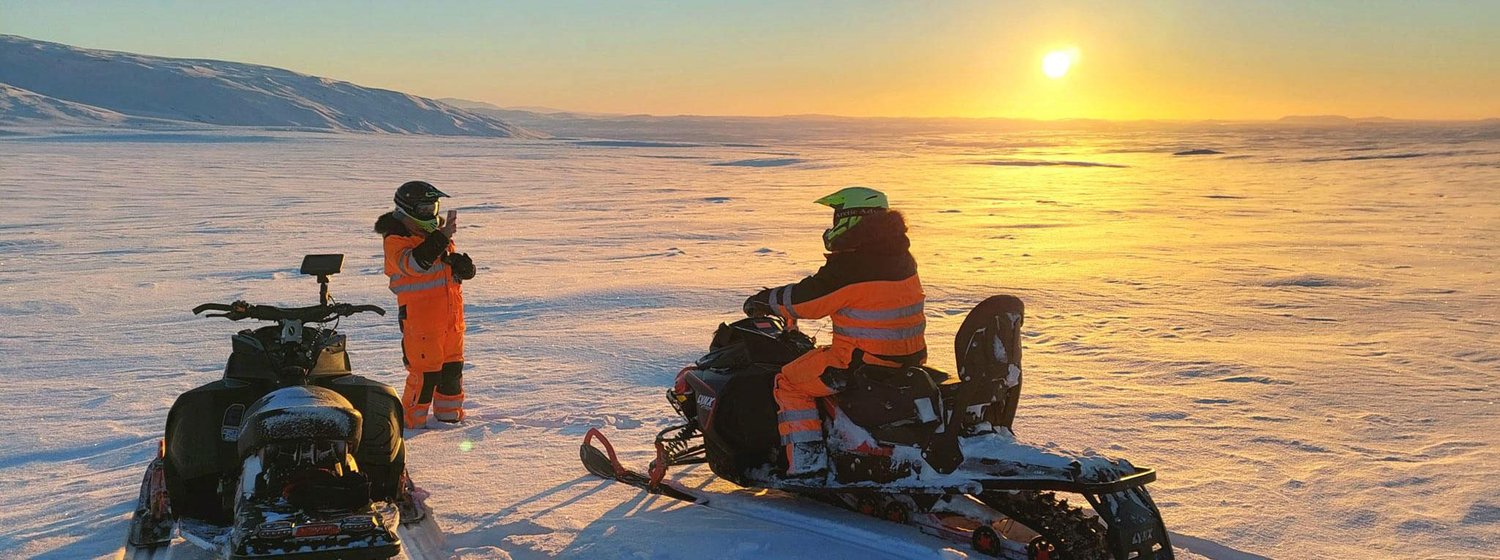 Snowmobile from Skjól (Geysir Area - Golden Circle)