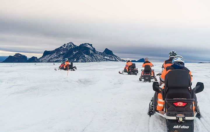 Snowmobile from Skjól (Geysir Area - Golden Circle)