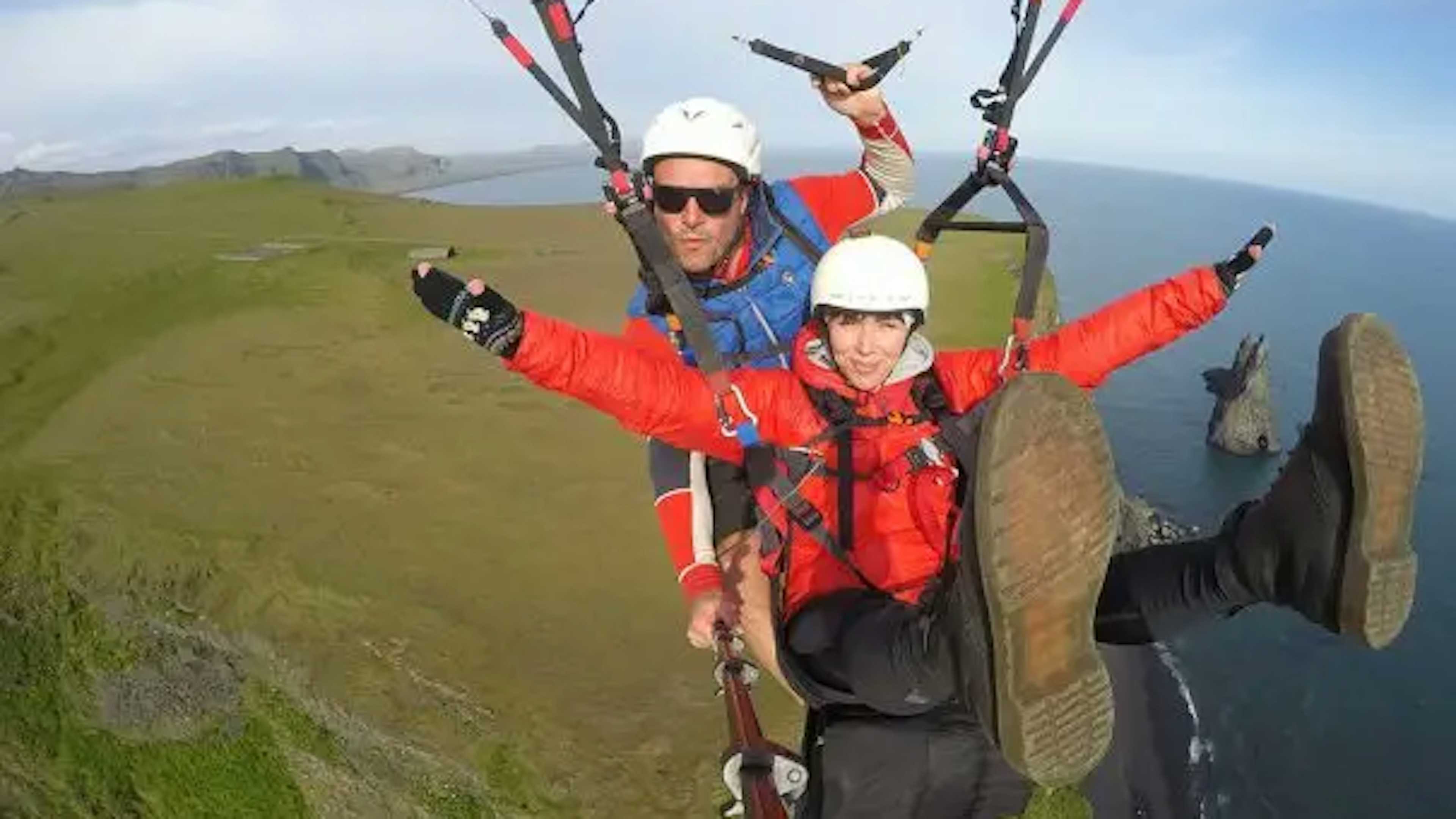 Tandem Paragliding Near Vik