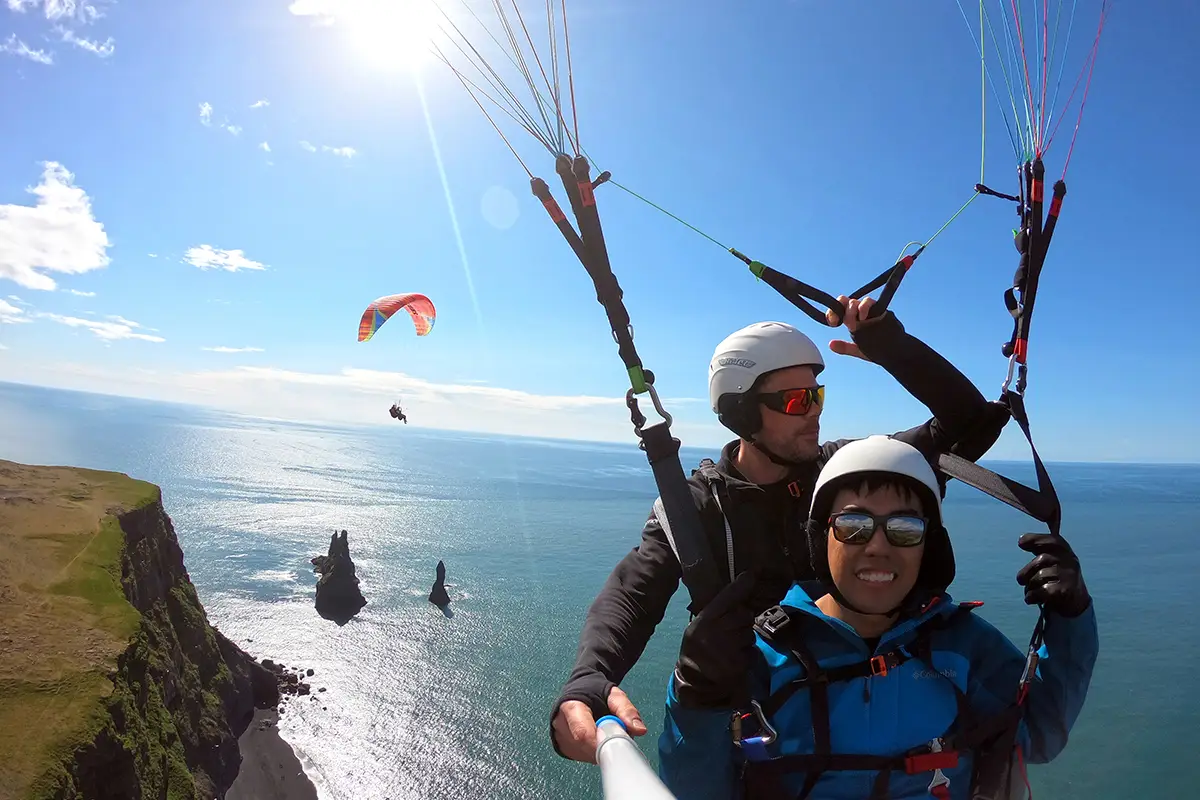 Tandem Paragliding Near Vik