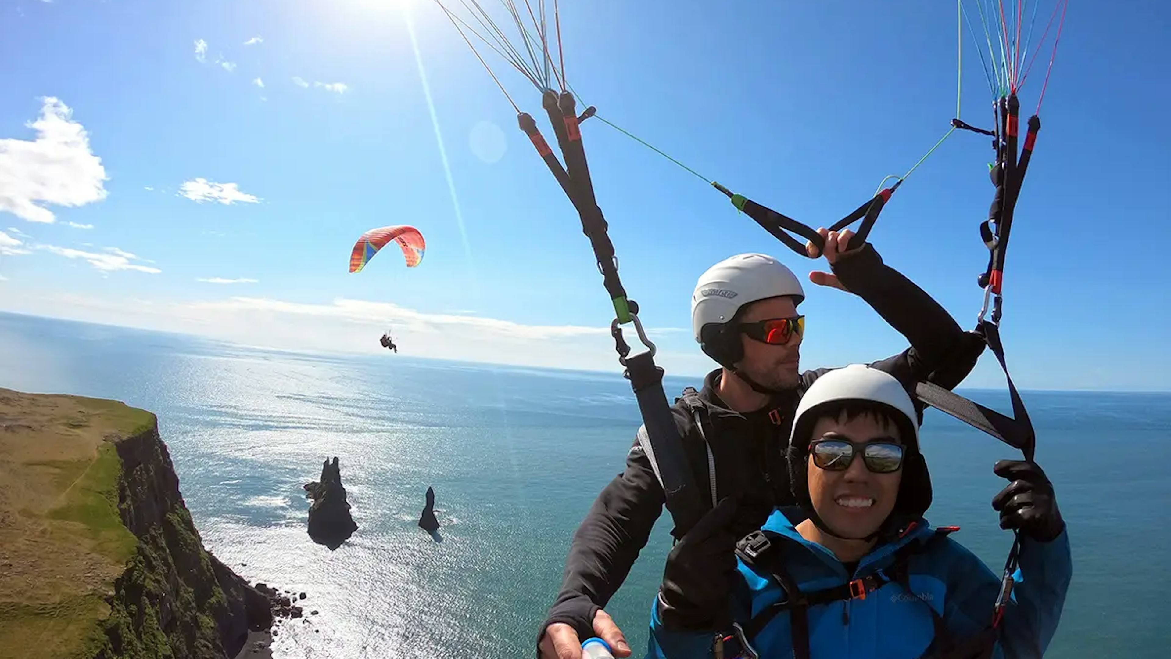 Tandem Paragliding Near Vik