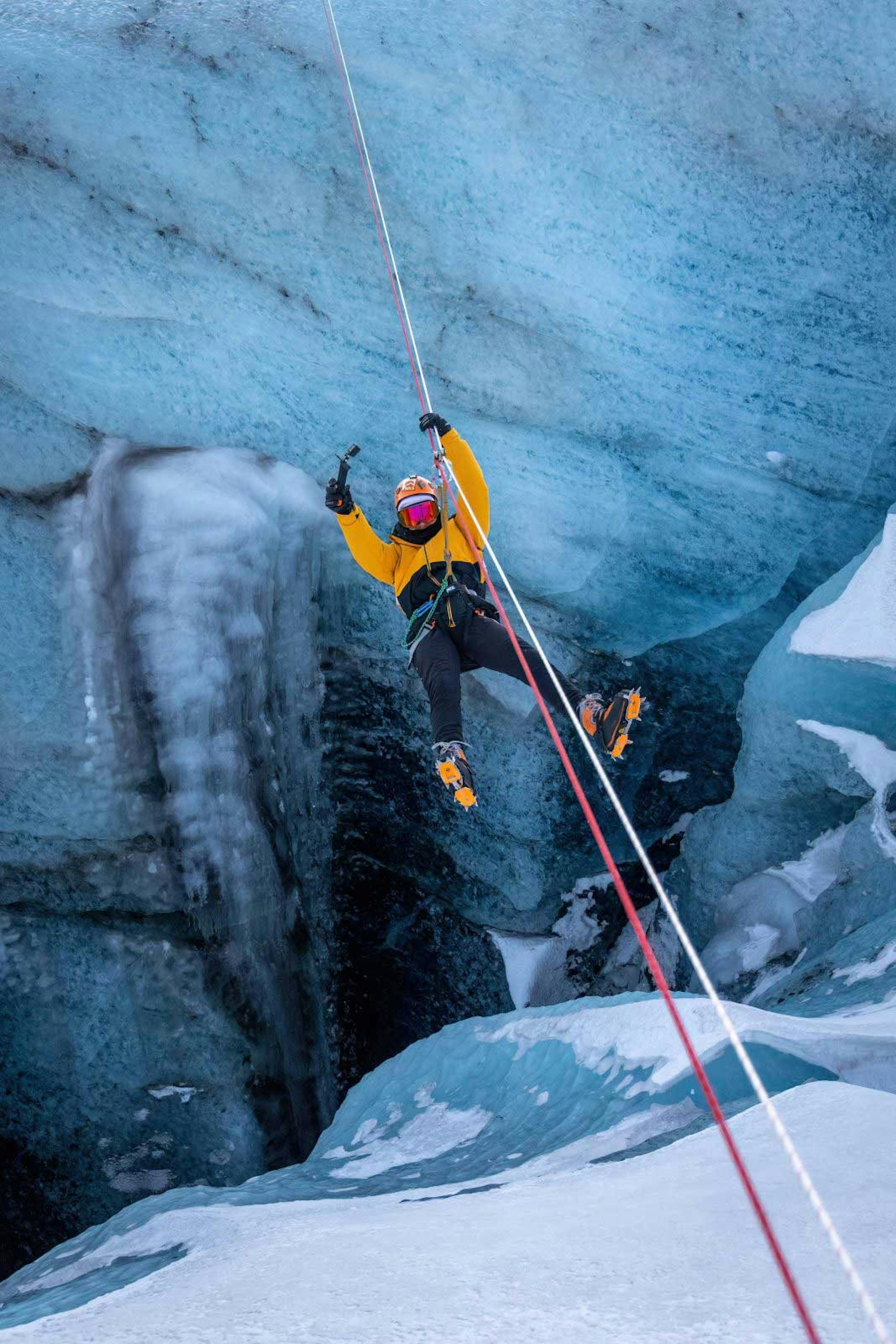 Zipline Over a Glacier & Ice Cave