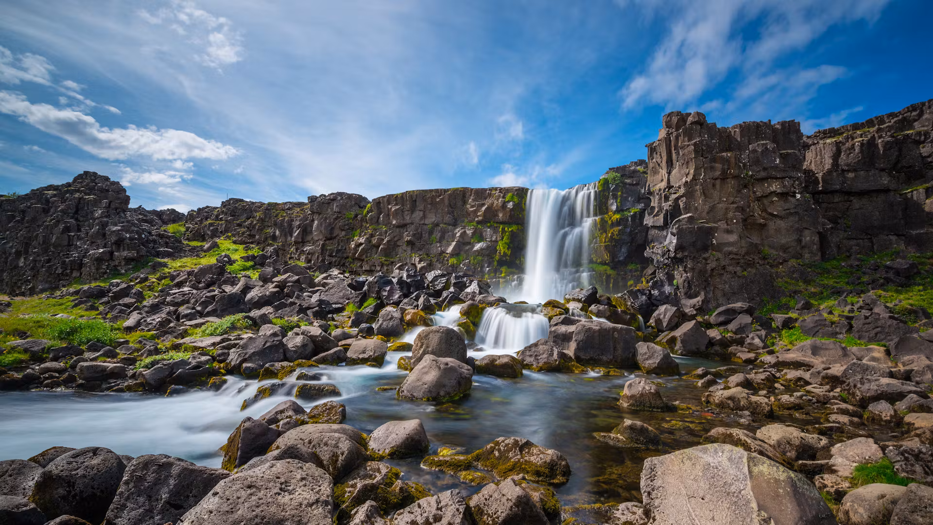 Waterfall Thingvellir National Park