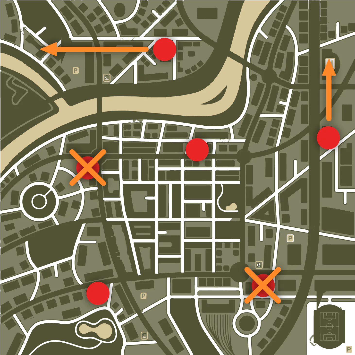 Branch network optimization map
